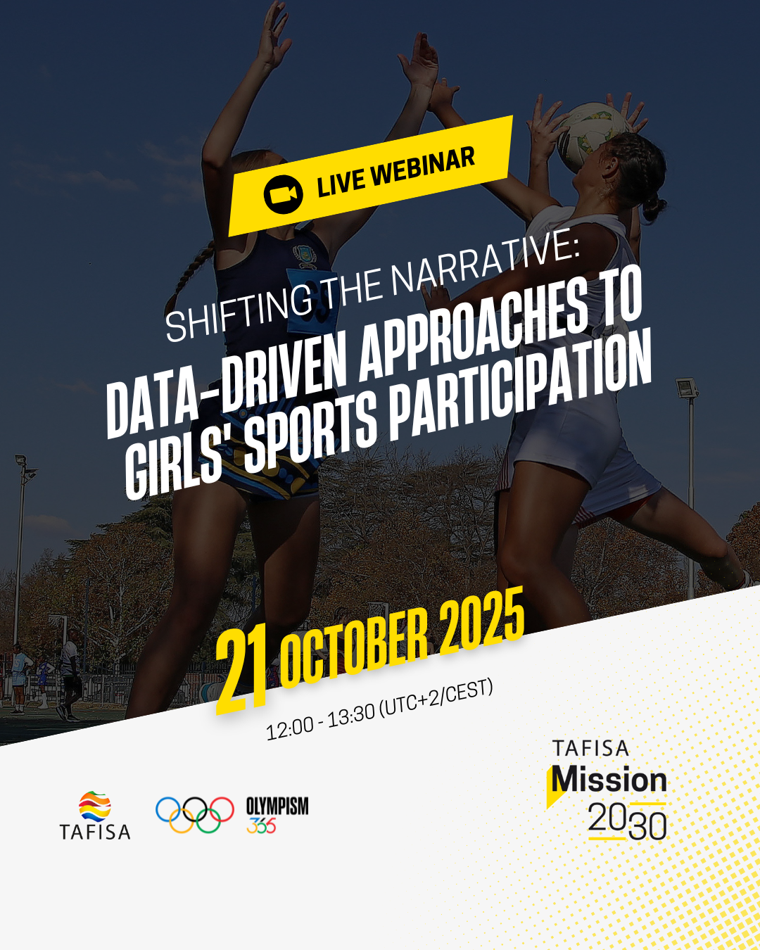 Join our Mission 2030 Webinar on Data-Driven Approaches to Girls’ Sports Participation